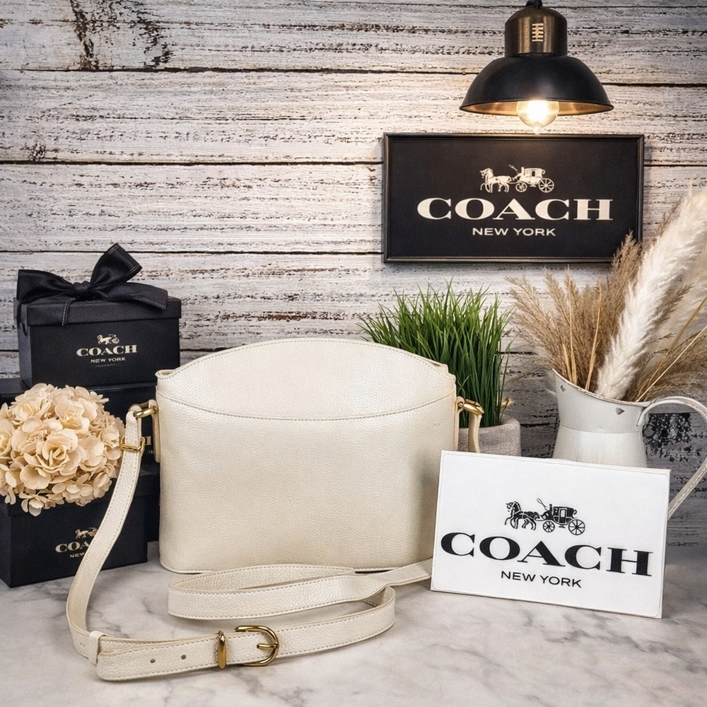VINTAGE‎ COACH #4405 SHOULDER BAG MADISON REGIS IVORY MADE IN ITALY CROSSBODY